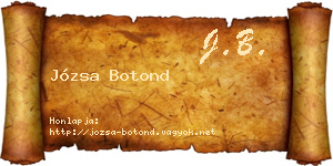 Józsa Botond névjegykártya