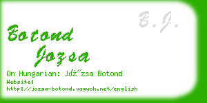 botond jozsa business card