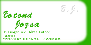 botond jozsa business card